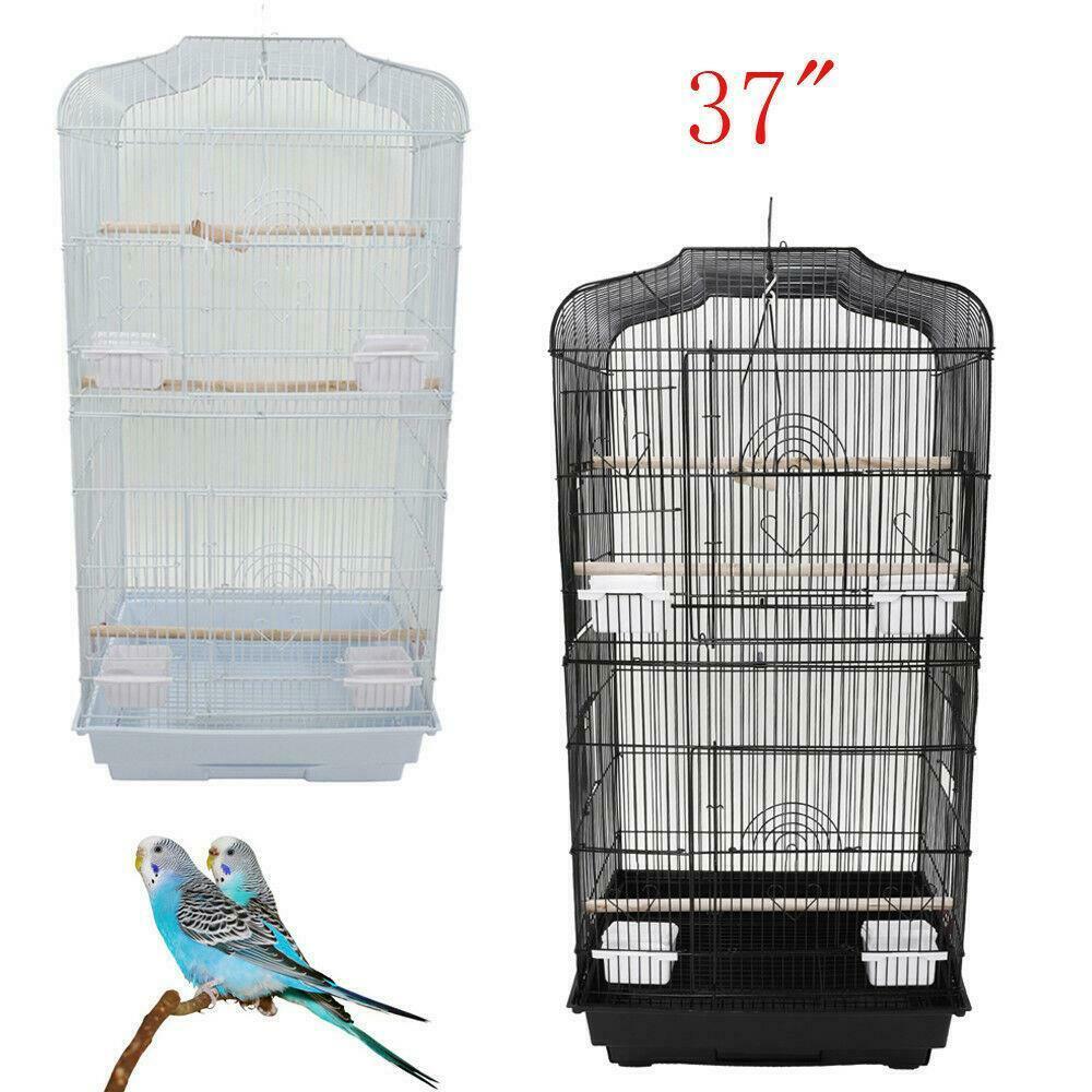 

37" Bird Parrot Cage Canary Parakeet Cockatiel Finch Cage 2 Colors