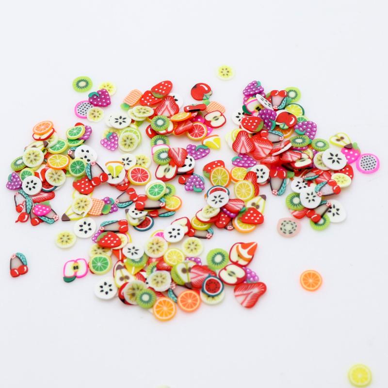 

1 Bag 300pcs Ornaments Soft Pottery Tablets Fruit UV resin epoxy resin mold makeing jewelry filling for DIY jewelry