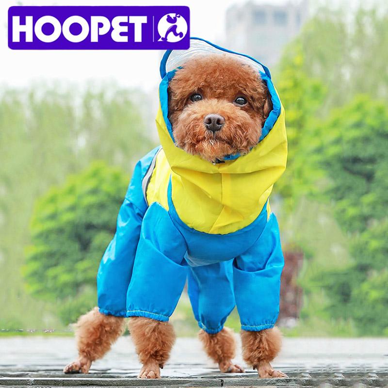 

HOOPET Dog Raincoat Jumpsuit Raincoat for Dogs Pet Cloak Small Dog Cat Chihuahua Teddy Waterproof Jacket, Transparent
