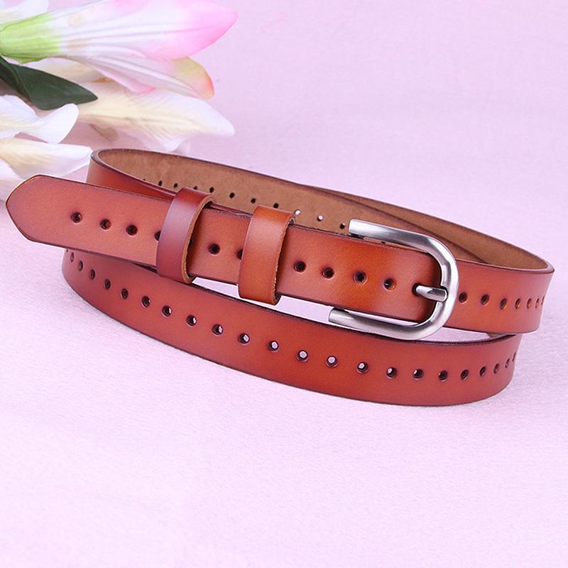 

Long Personality Harajuku Casual Ring Black Metal Belt Students Jean Genuine Leather Waist Belts Tide Silver Pin Buckle