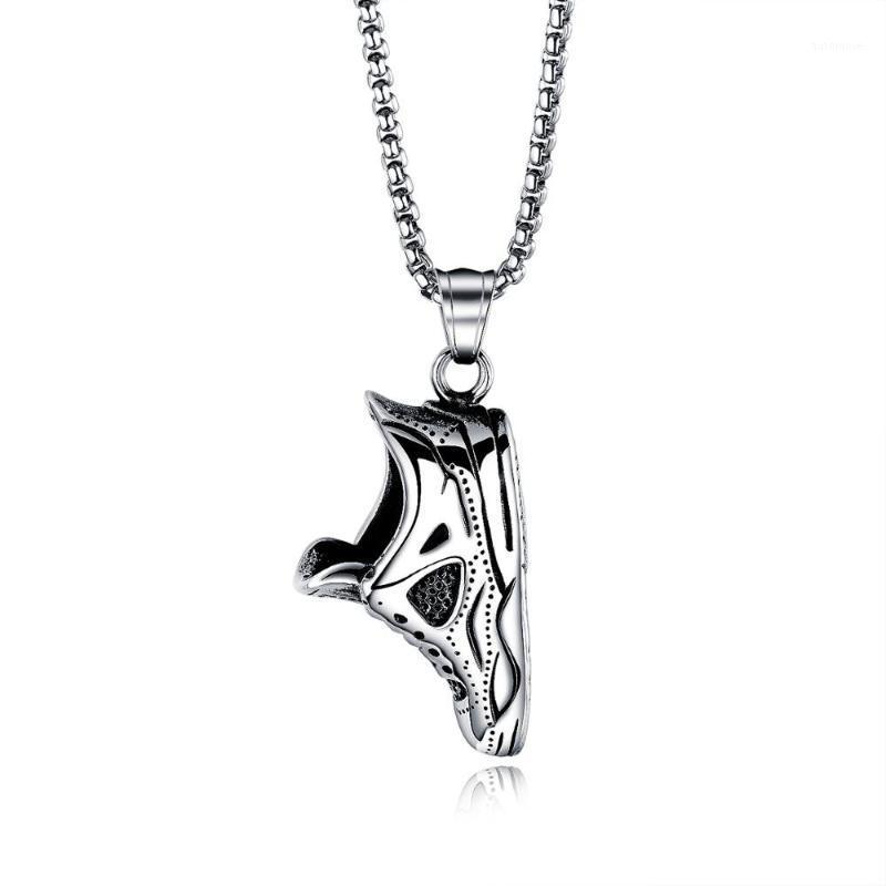 

European and American Creative Sports Hip-hop Necklace Titanium Steel Shoe Pendant Fashion Bossy Men's Jewelry1