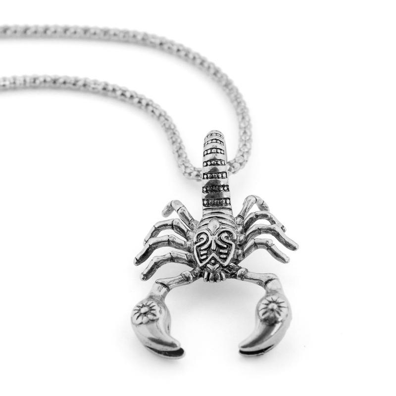 

Retro Jewelry Animal Scorpion Pendant Necklace High Quality Christmas Gifts For Father Boy Friend Charms Long Pendant