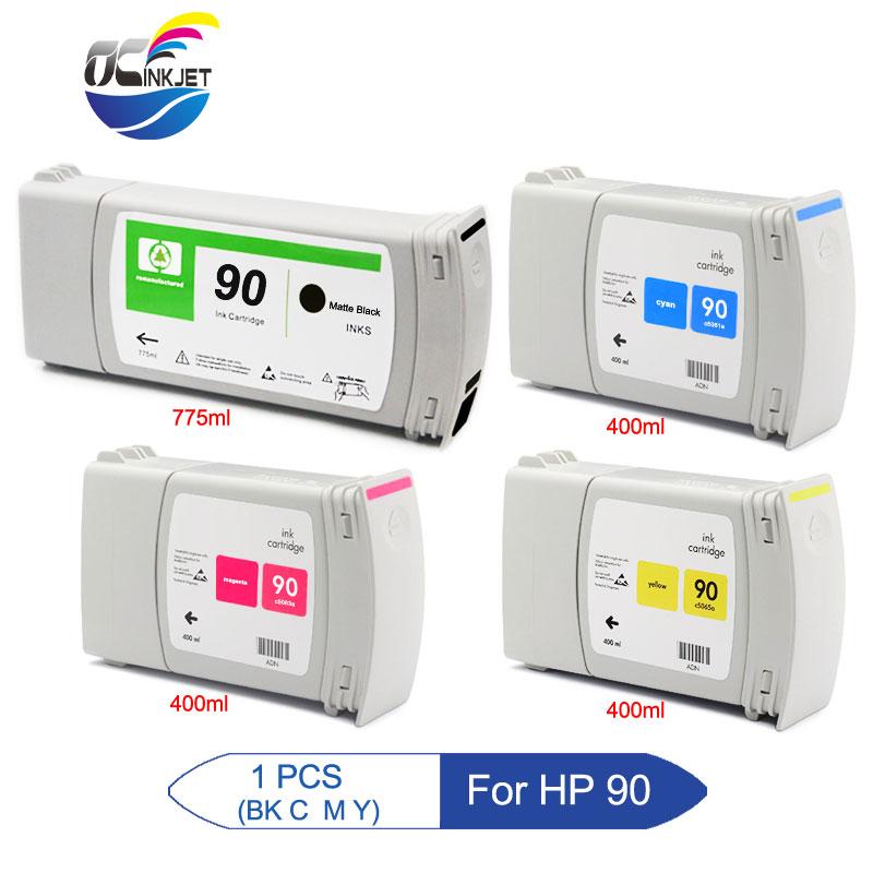 

Ocinkjet For 90 Remanufactured Ink Cartridge With Ink For Designjet 4000 4000ps 4020 4500 4520 With Newest Version Chip