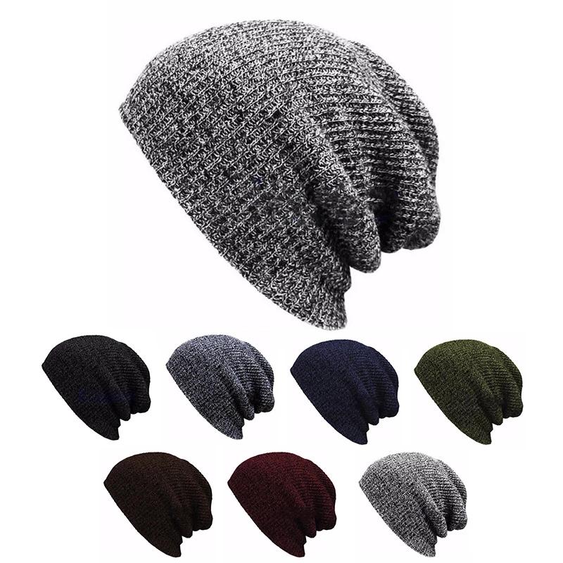 

Wholesale Hip Hop Knitted Hat Women's Winter Warm Casual Acrylic Slouchy Hat Crochet Beanie 250PCS/lot