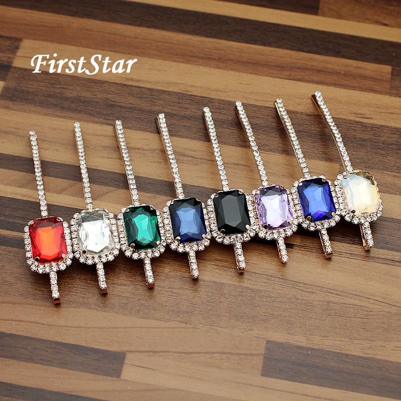 

Hair Clips & Barrettes 1 Pair FirstStar Luxury Purple Crystal Japanese Fashion Diamante Rhinestone Barrette For Girls Women Accessories