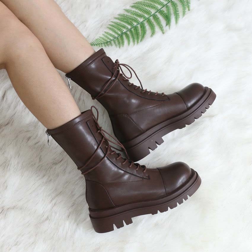 

ESVEVA 2021 PU TOE Quality On the Knee Autumn Winter Heel Square Boots Zipper Women Shoes Size 34-43, Black-short.