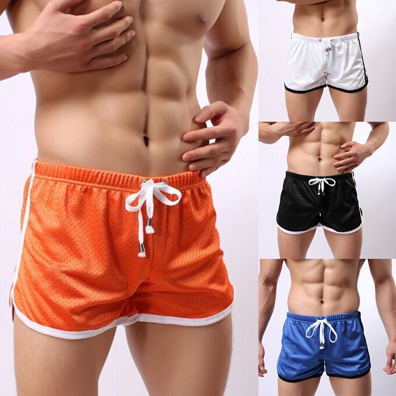 

Summer Men Short Pants Jogging Sports Wear Briefs Running Fitness Gym Brethable Salable Adjustable Quick-Drying Shorts Pant1, Black