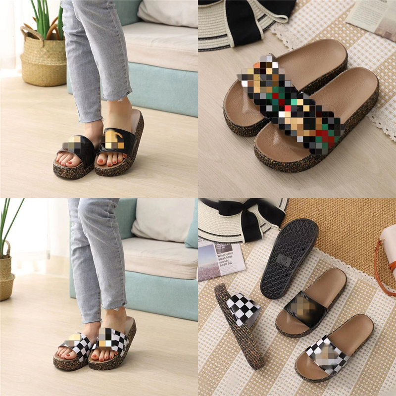 

XkCF1 Femmes Paris Plage Scuffs Slipper Sandales home Designer d'été slipper high quality Diapo Chaussons Filles Luxe Tongs Confort, Thick bottom 5cm (small v)