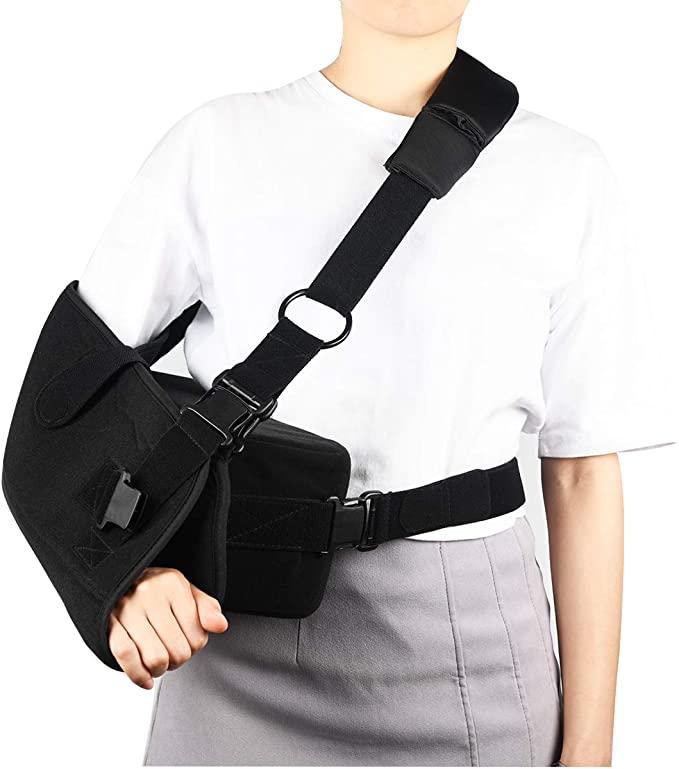 

Benken Adjustable Arm Wrist Fracture Sling Support Elbow mesh Shoulder Protector Dislocation Broken Immobilizer Fixation, Black
