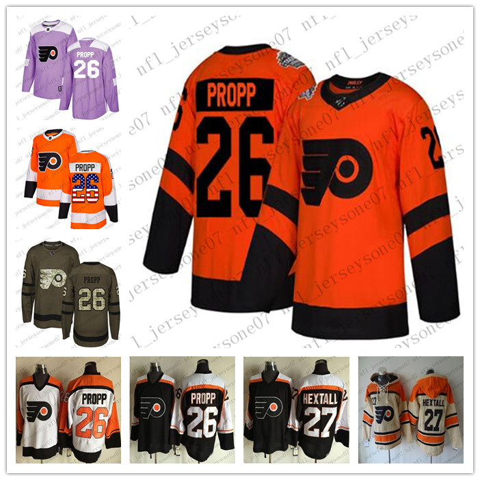 

2020 Custom Men womens youth philadelphia flyers 26 Brian Propp 27 Ron Hextall Riemsdyk Road Authentic Stitched Hockey Jersey, Black
