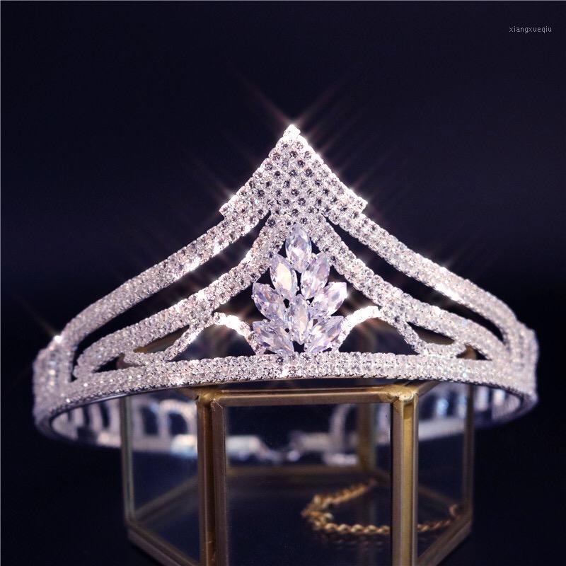 

Bling Zircon Crystal Crowns Fashion For Bride Wedding Crown Headpiece Queen Baroque Hair Jewelry Accessories Women Clips & Barrettes, Golden;silver