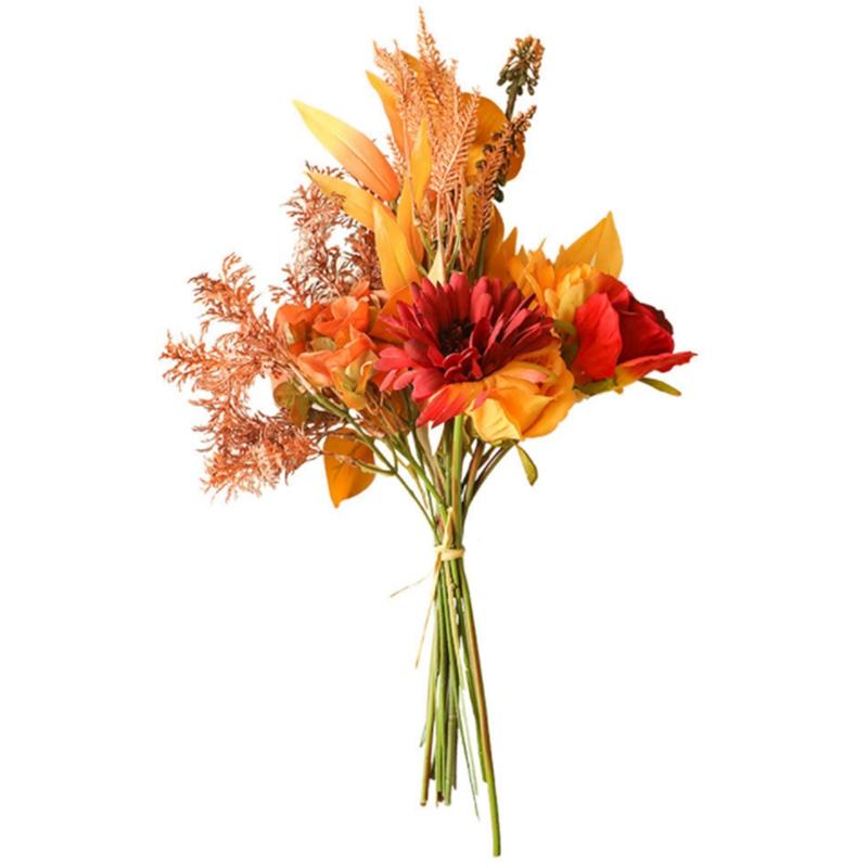 

INS Wind Autumn Color Simulation Bouquet Fake Flowers Wedding Decorations Fabric Decorations, Picture color