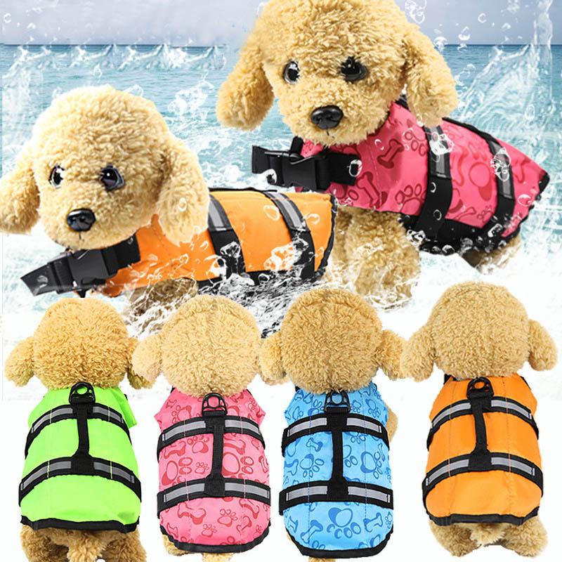 

Dog Life Vest Summer Reflective Pet Life Jacket Dog Safety Clothes Dogs Swimwear Pet Safety Swimming Suit Chaleco Salvavidas