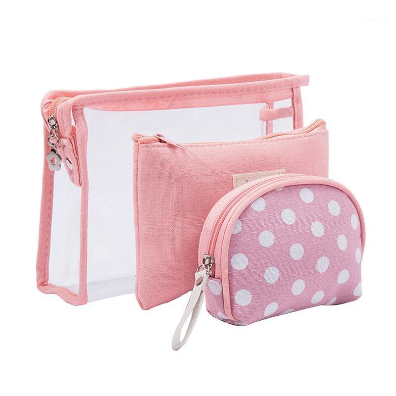 

3PCS Women Travel Cosmetic Bag Transparent Toiletry Bag Portable Foldable Makeup Zipper Storage Bags Makeup Pouch1, Blue