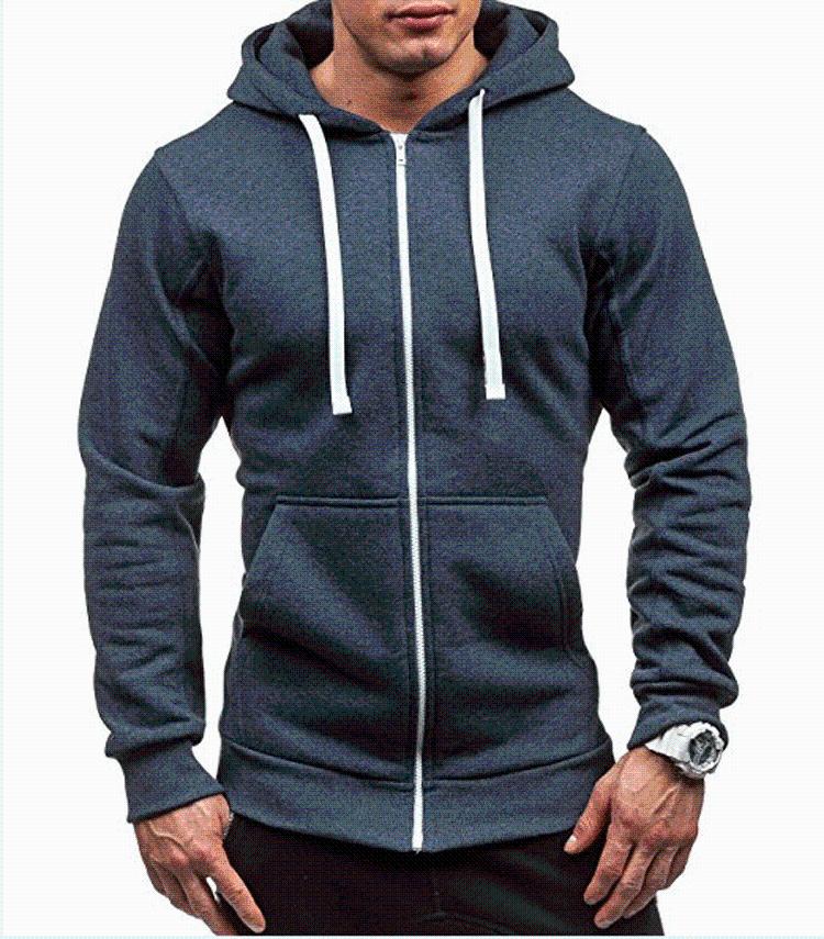 

2020 New Men's Hoodies Sweatshirts Zipper Hoodie Men Sweatshirt Solid Color Man Hoody Sweatshirts For Male, Black