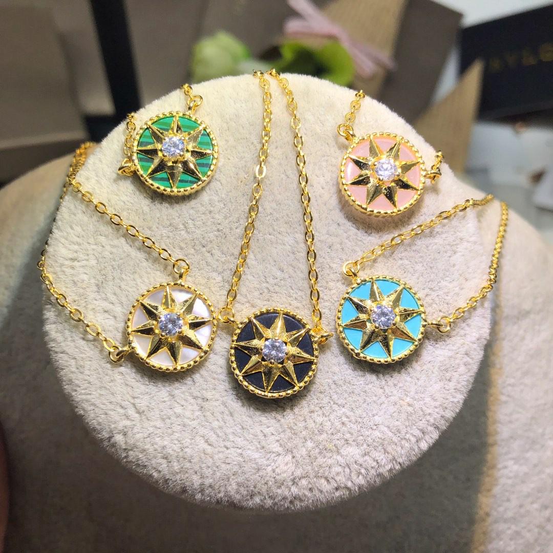 

Fashion designer Necklace octagonal Star Necklace Woman Party Jewelry With Box love gift