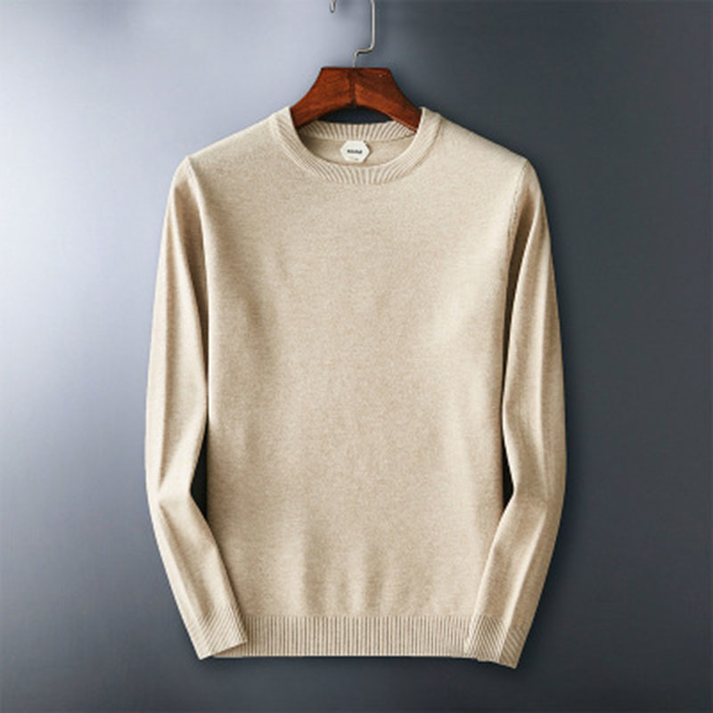 

2020 Cases 2021 Male New Fashion O-neck Solid Heat All-match Pullovers Cashmere Sweater Young Men Tops