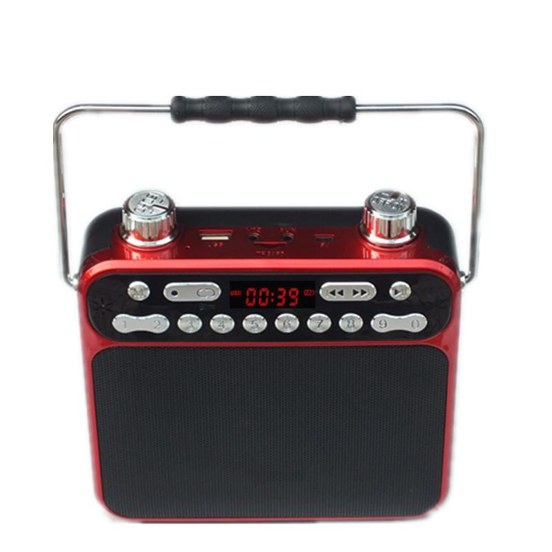 

High Power Bluetooth Speaker Megaphone LED FM Radio USB TF AUX 3.5mm MIC In Sound Record Function With 2 18650 Batter
