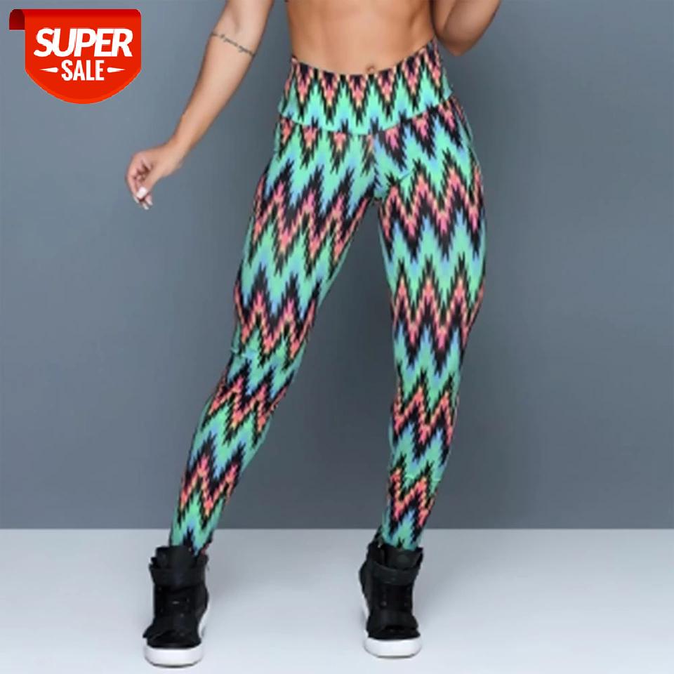 

High Waist Sports Women Push Up Fitness New Elastic Force Polyester Leggings Fashion Skinny Ladies Workout Leggings #6x0T, Black;white