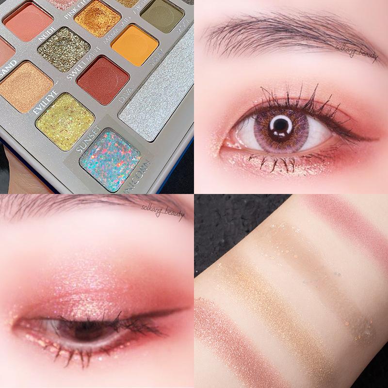 

NEW 28Color Matte Glitter Eyeshadow Waterproof Sweat-proof And Not Easy To Smudge Shimmer Eye Shadow Palette Eye Makeup TSLM1, 01 28 colors