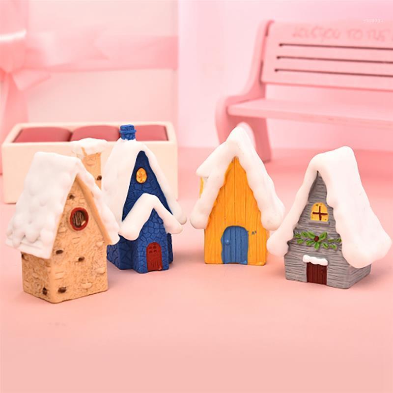 

1 Piece Christmas Ice Snow House Winter Scenery Russia Spain Building Small Statue Figurine Crafts Ornament DIY Miniatures1