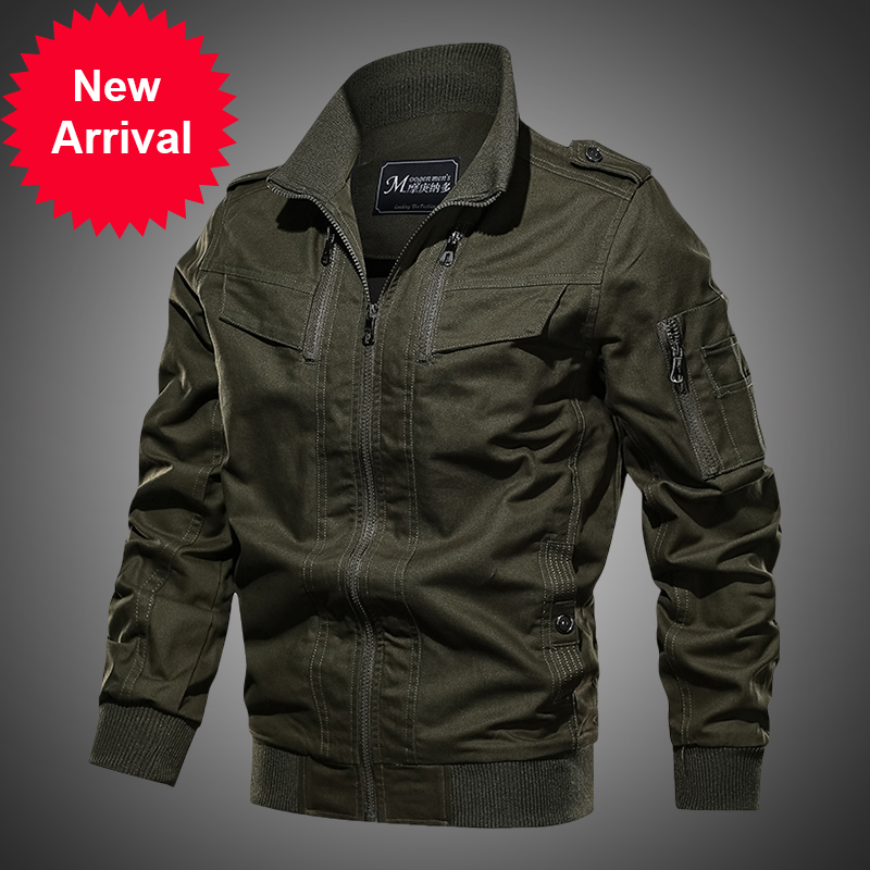 

2020 military spring fall cotton pilot with army zipper bomber cargo jackets  men's jacket, Red fk063