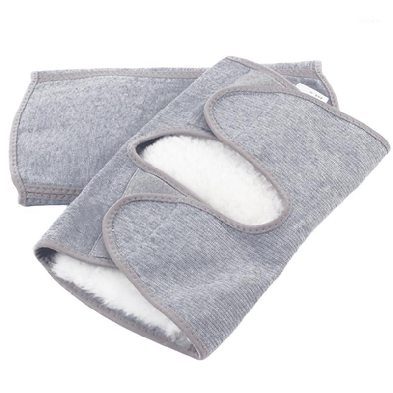 

2pcs Winter Warm Soft High Elastic Non Slip Anti Cold Windproof Artificial Wool Running Outdoor Protective Gear Riding Knee Pads1, Grey