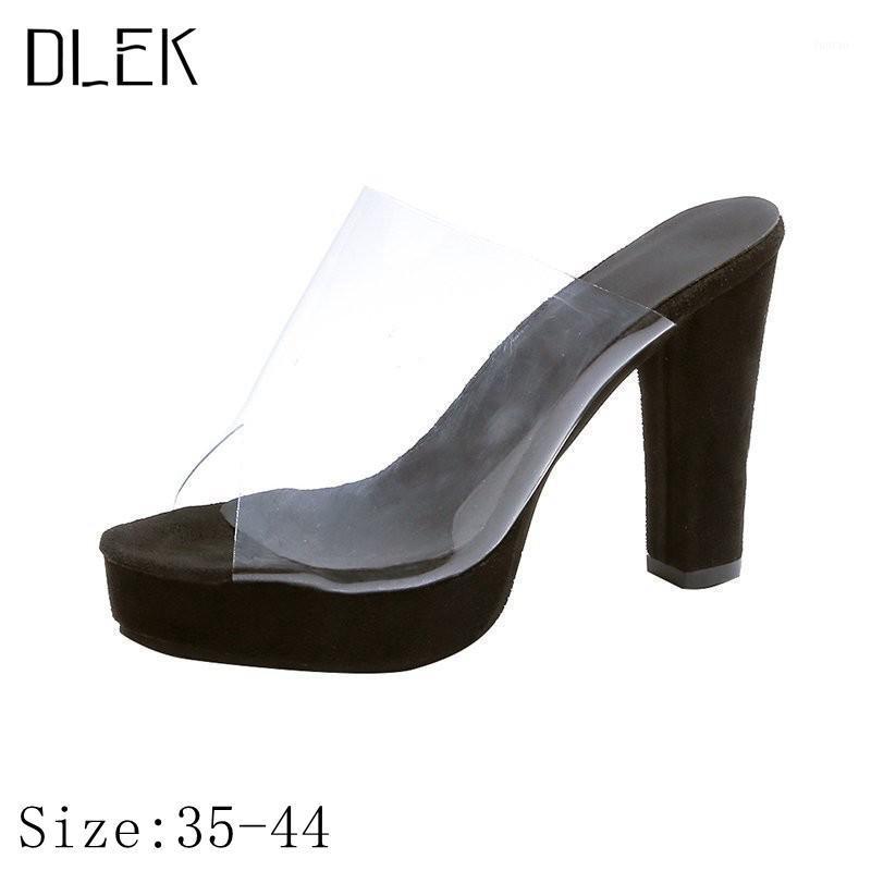 

Wedges High Heels High (5cm-8cm) Pvc Peep Toe Casual Slip-on Transparent Sandals1, Black