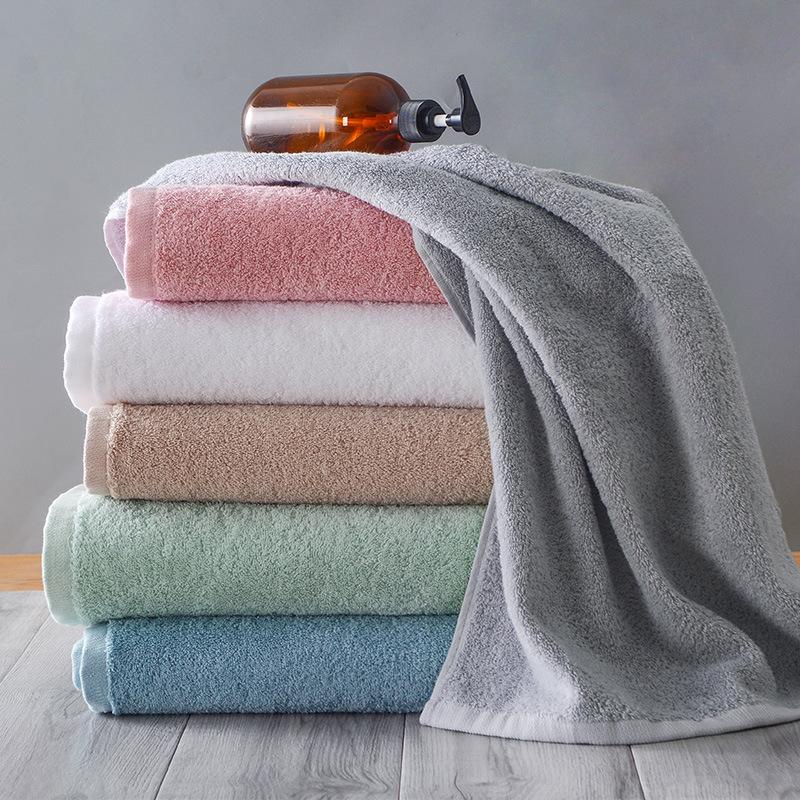 

Pure Cotton Enlarged Towel Thickened Hotel Bath Towel 75 * 150cm Adult Bath, Green