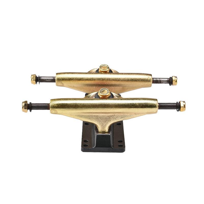

5inch magnesium aluminum alloy trucks Skateboard bridge trucks ground bridge aluminum alloy slide plate truck, Gold