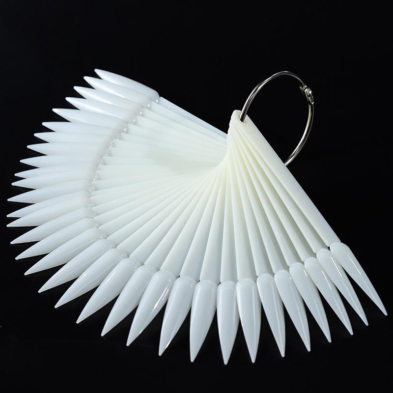 

10 SetS 50 Sticks fan Shaped Nail Display Tips, DIY Practice Salon Nail Board Set, Art Display, Transparent