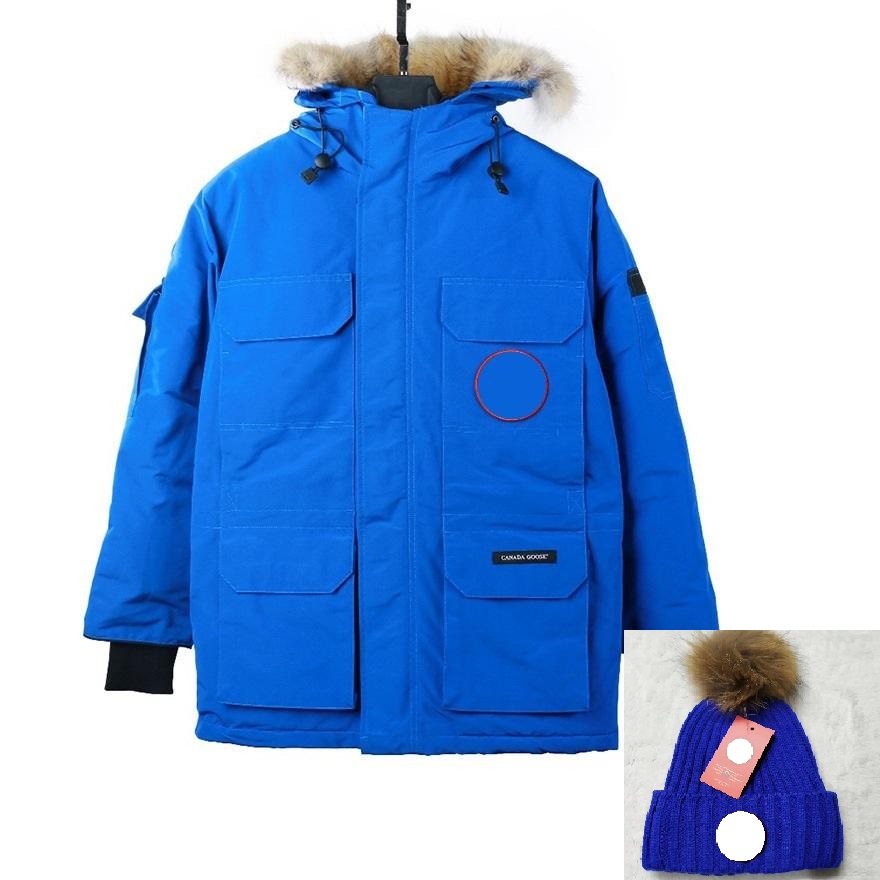 Designer Jacket hat Clothing mens jackets women Wolf fur Down Parkas wool Bomber Windbreaker winter warm Thick coat casual Outerwear outdoor