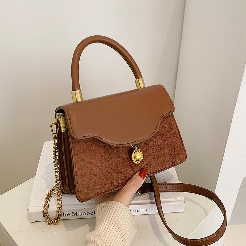 

VeryMe Elegant Ladies PU Leather Crossbody Bags Quality Chain Shoulder Tote Pack Popular Simple Women's Handbag Sac A Main Femme, Black