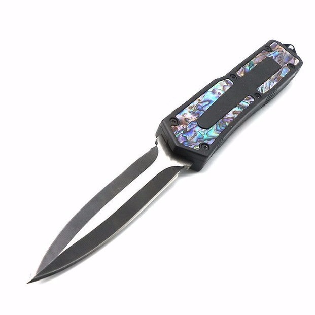 

Mict scarab black Abalone pattern handle 9 models double action tactical knife pocket folding edc hunting automatic auto knives