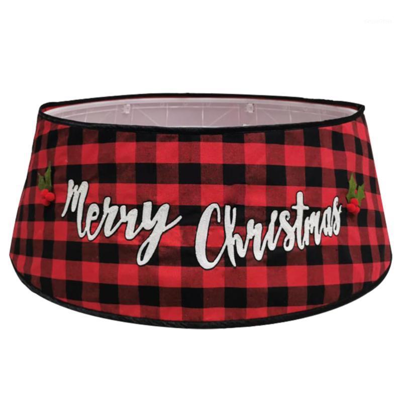 

1 Set Stylish Christmas Tree Skirts Plaid Xmas Decoration Christmas Tree Apron1