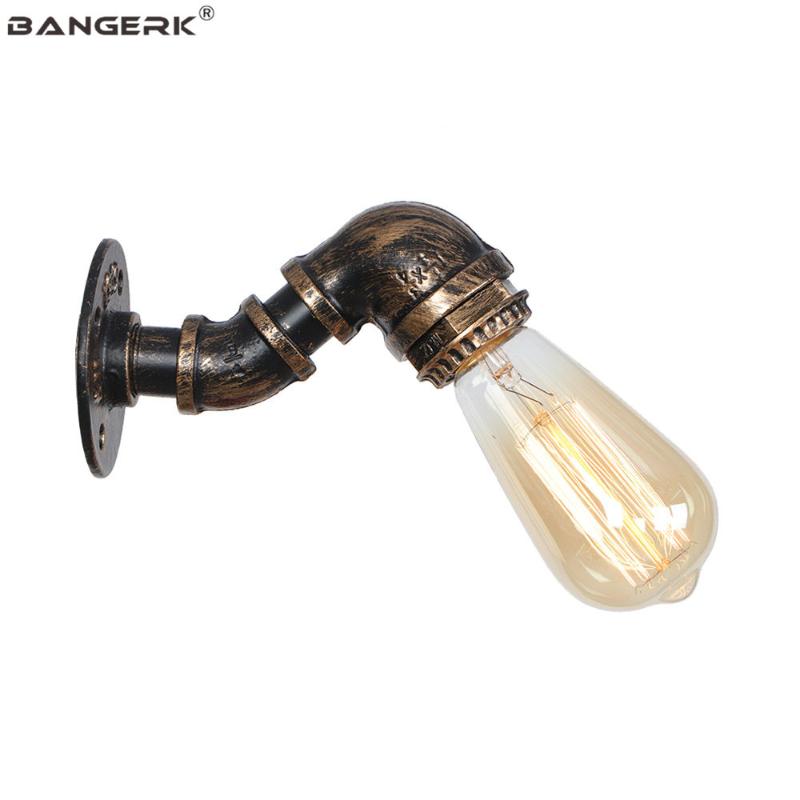

Vintage Loft Iron Wall Lamp Retro Industrial Bathroom Stair Antique Lamp LED Edison Water Pipe Wall Lights Fixtures Luminaria