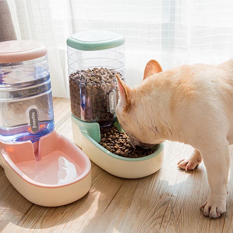 

3.8L Pet Cat Automatic Feeders Plastic Dog Water Bottle Water Dispenser Cats Dogs Feeding Bowls Pet Supplies Bowl Pink