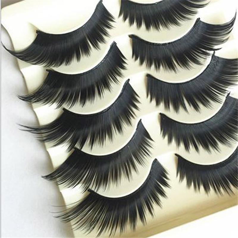 

New 5 Pairs Of Natural False Eyelashes False Eyelashes Long Makeup Water Extend Beauty