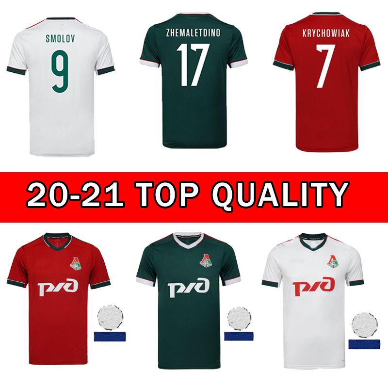 

2020 2021 Lokomotiv Moscow Soccer Jersey Home THIRD RED 20 21 MIRANCHUK Smolov Krychowiak Barinov Football Shirts, Black;yellow