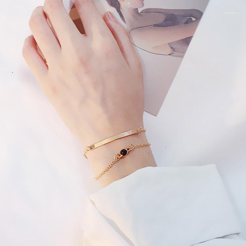 

Simple Double-layer Bracelet Jewelry Birthday Gift Accessories Alloy Bracelet for Women Girls J551