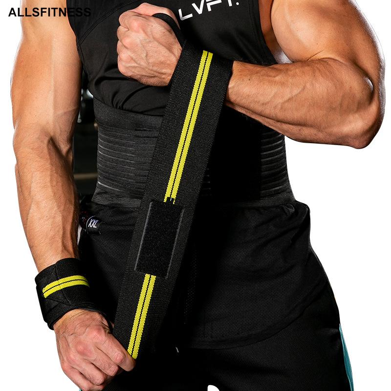 

2Pc Nylon Wristband Elastic Wrist Wraps Bandages Weight Lifting Breathable Grip Barbell Support Straps Hand Protector Bileklik, White red