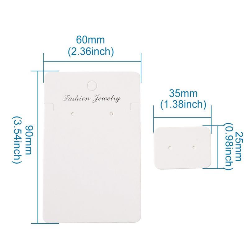 

Earring Display Kraft Paper Price Tags Cardboard Display Cards White Black 400pcs/set Earring bbyWFT