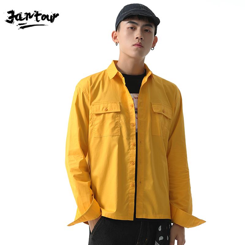 

Autumn Winter Shirt Male Casual Brand Clothes Men Shirt 2020 Long Sleeve Formal Business Man Slim Fit Designer Dress, Black