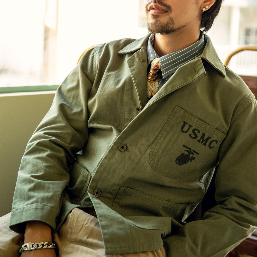

Red Tornado usmc navy body p41 utility jacket wwii herringbone sarja uniform FQJQ, Marine olive drab.