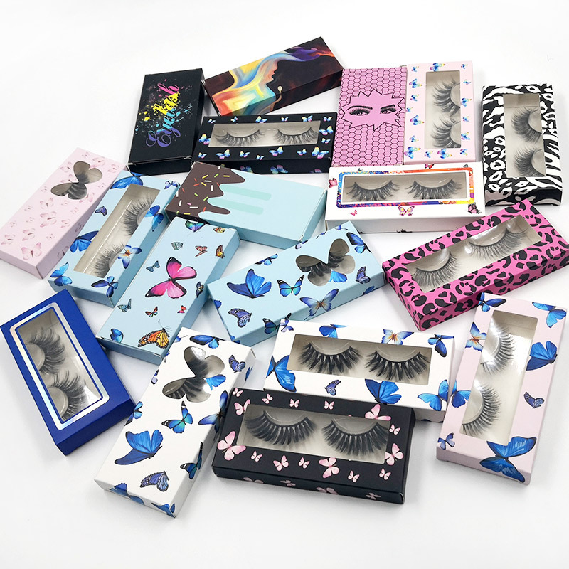 

ky false eyelashes empty Packaging Box 3d mink lashes Boxes individual eyelashes Faux Cils lash stripe Empty Case paper lash boxes packaging