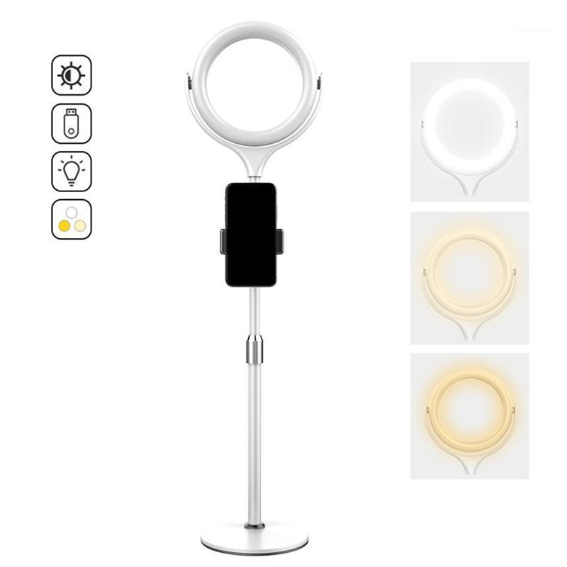 

LED video ring light, mobile phone stand ring light with base beauty fill light, suitable for YouTube makeup video live lighting1