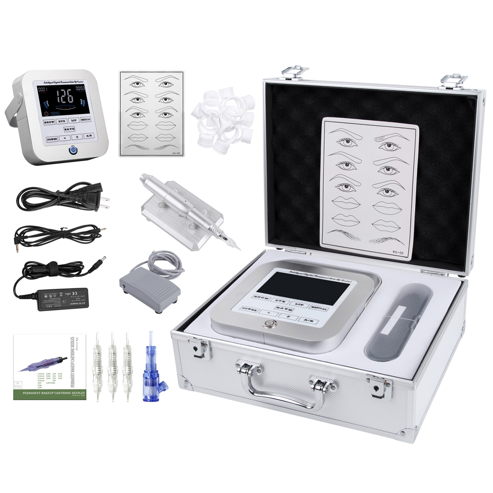 

Permanent Makeup Machine Eyebrow Tattoo Professional Digital Device Lip Pen Set CTD003 Guns Kits