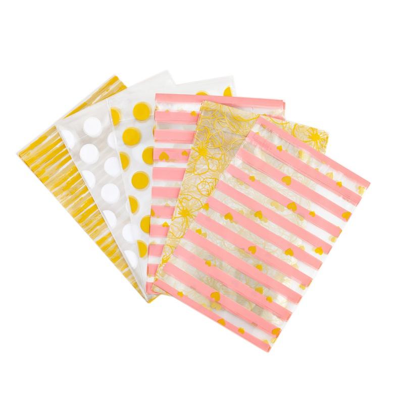 

100PCS Packaging Bag Transparent Biscuit candy snack bag Plume Plastic Wedding Birthday Party Gift Packaging Gift