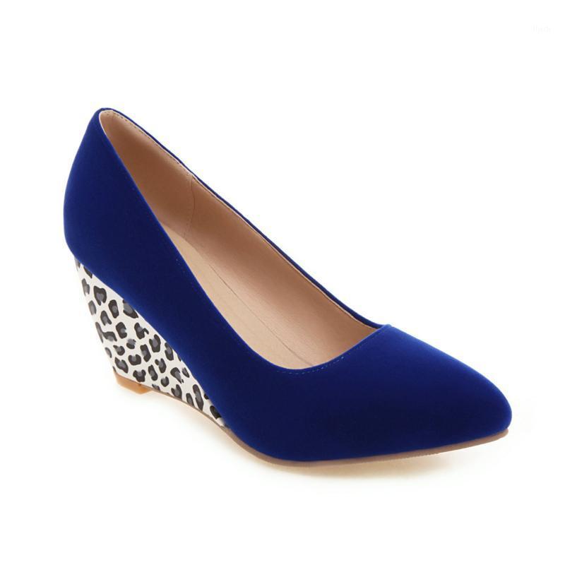 

2020 age season new fashion high-heeled wedge 43 shallow mouth big yards 40 - women's single shoes1, Beige