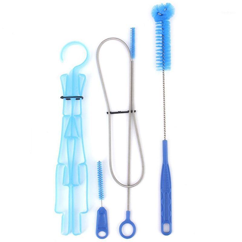 

4Pcs/Set Outdoor Water Bag Cleaning Kit Hydration Water Bladder Bag Cleaning Tube Hose Sucker Brushes Drying Rack1, As picture